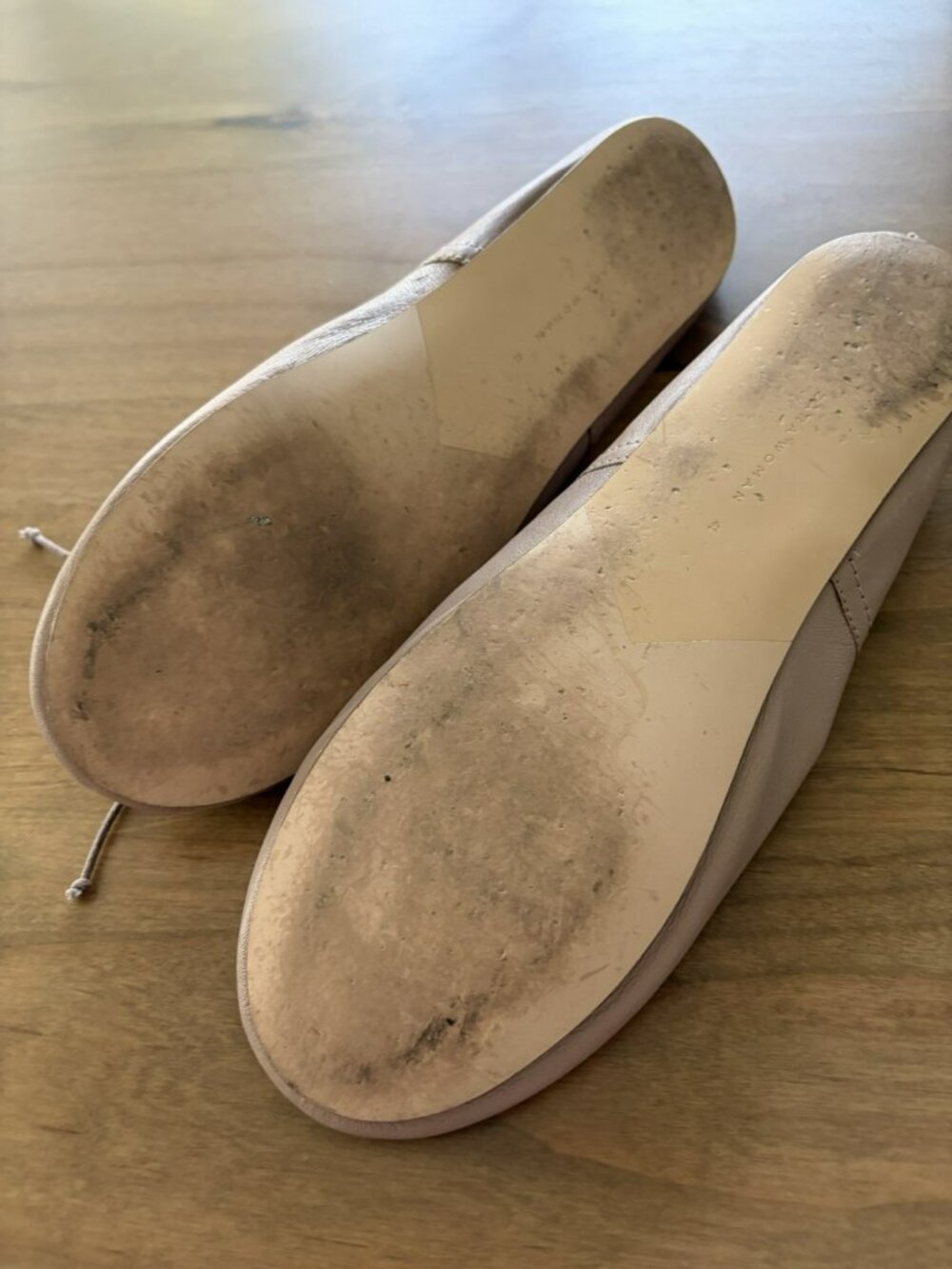 ZARA Woman Beige Soft Leather Ballet Flats Round Toe Women’s M US 9 EU 41 - Picture 6 of 7